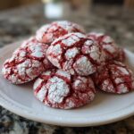 Red Velvet Crinkle Cookies