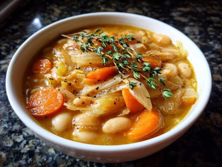 White Bean Soup With Caramelized Garlic