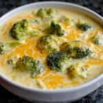 Creamy Broccoli Cheddar Chicken Soup