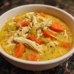 Creamy Chicken Veggie Soup Bowl