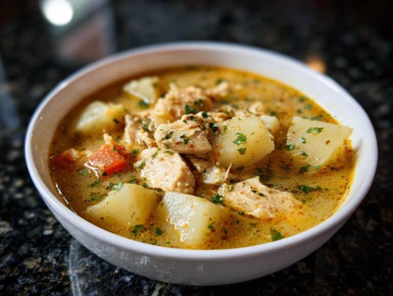 Creamy Garlic Potato Chicken Soup