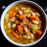 Vegan Bean Soup with Roasted Garlic