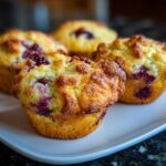Blackberry Lemon Cornbread Muffins