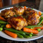 Honey & Mustard Chicken Thighs with Spring Veg