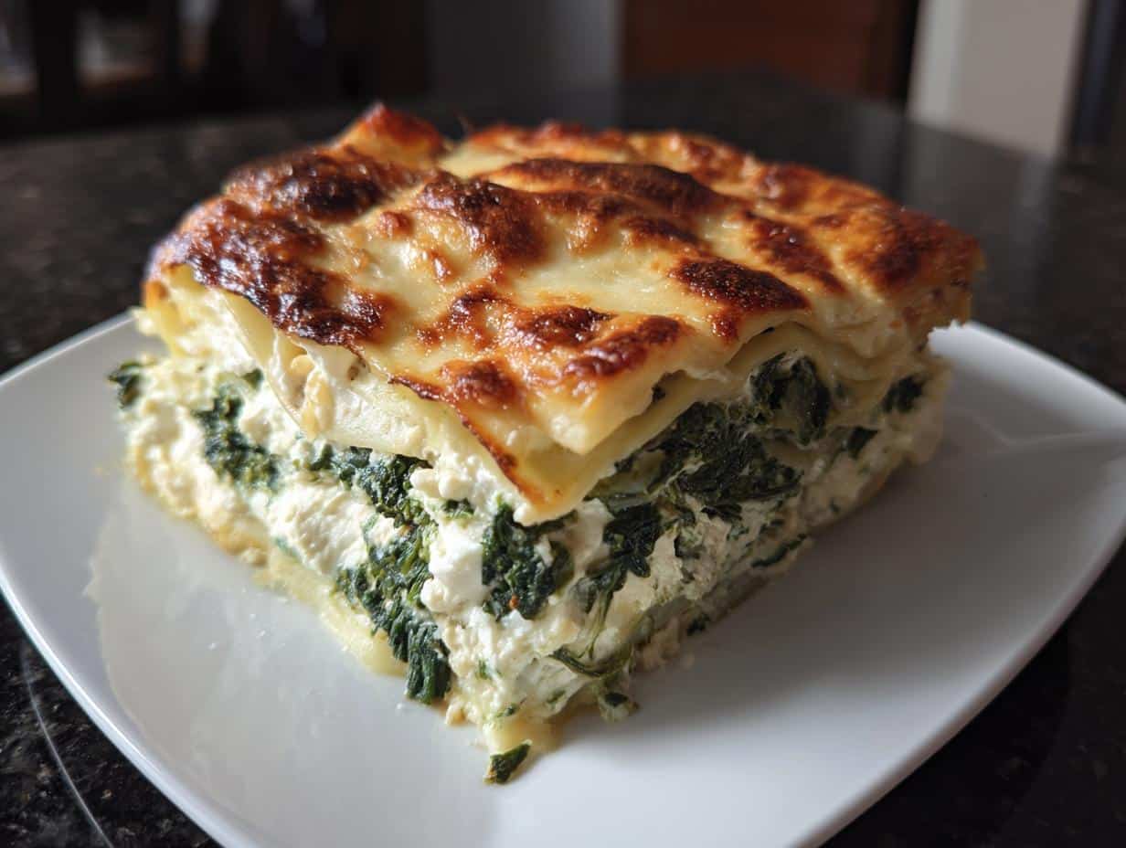 Spinach ricotta lasagna